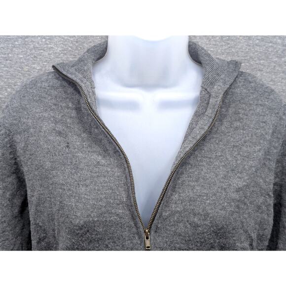 ANTHROPOLOGIE Cardigan- Gray, Full Zip, Cropped, Wool Blend, Size Large - Picture 3 of 5